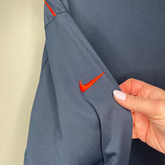 Nike Dri-Fit Men's Chicago Bears Long Sleeve Polo NFL Tailgate Pullover XXL - Picture 9 of 11